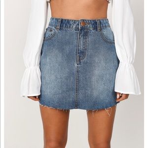 Tobi Skirts - Tobi Florence Medium Wash Denim Mini Skirt Tobi Skirts - Tobi Florence Medium Wash Denim Mini Skirt